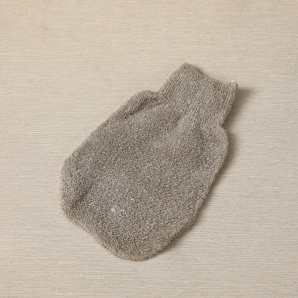 Linen massage glove