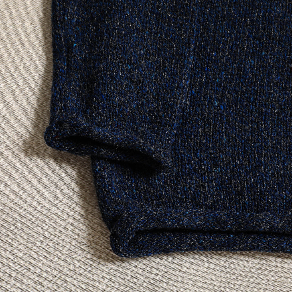 Men's classic roll neck sweater in navy