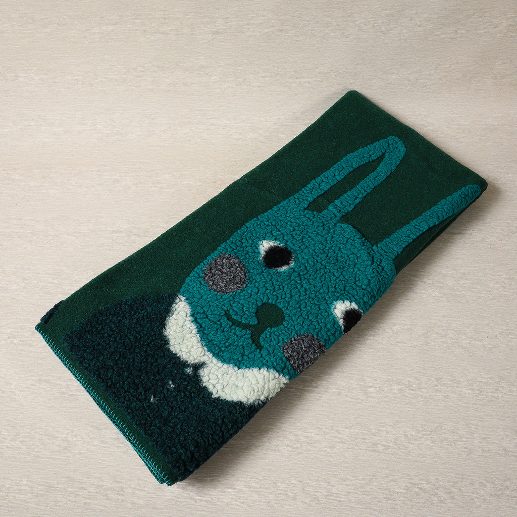 Bunny textured wool blanket