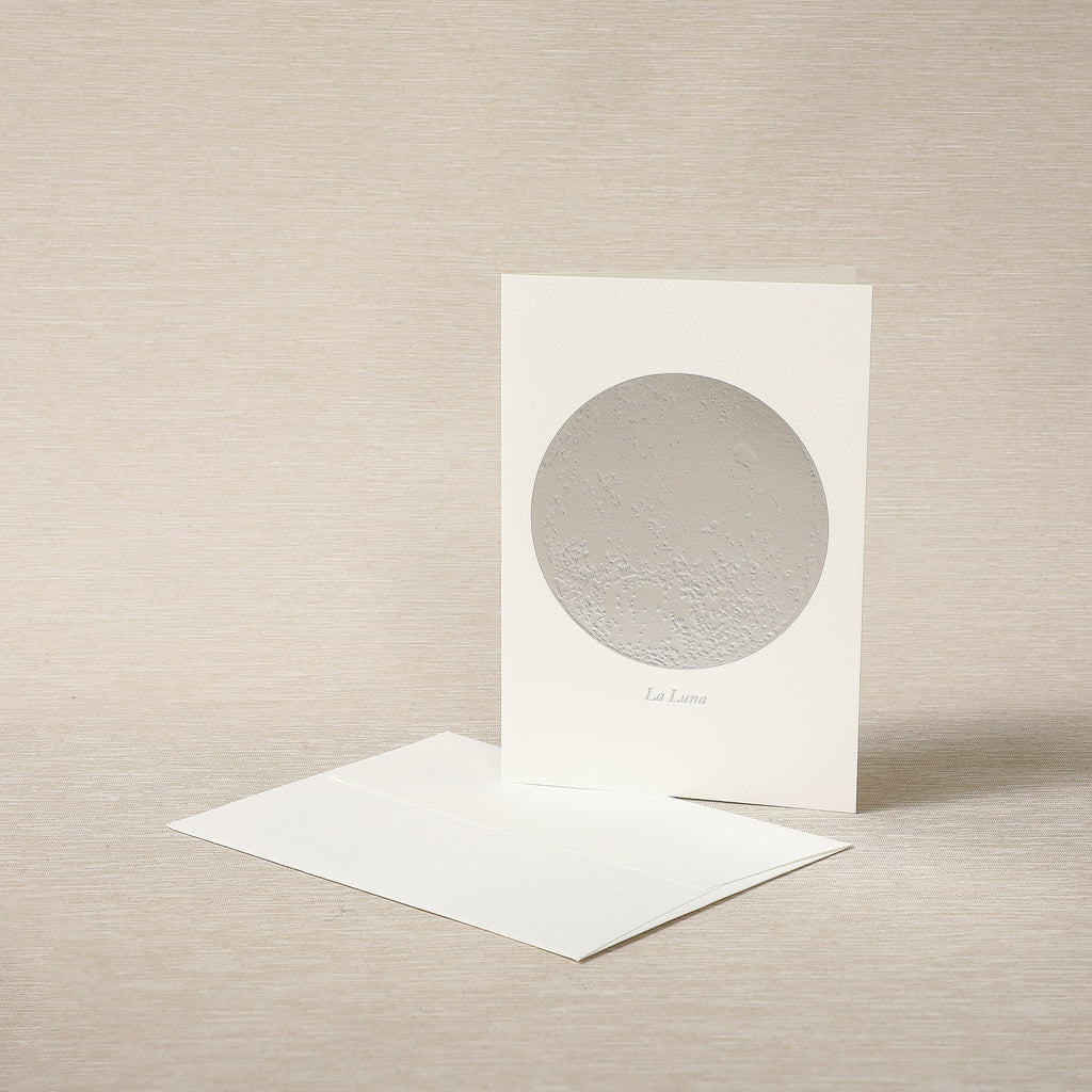 Silver foil La Luna card