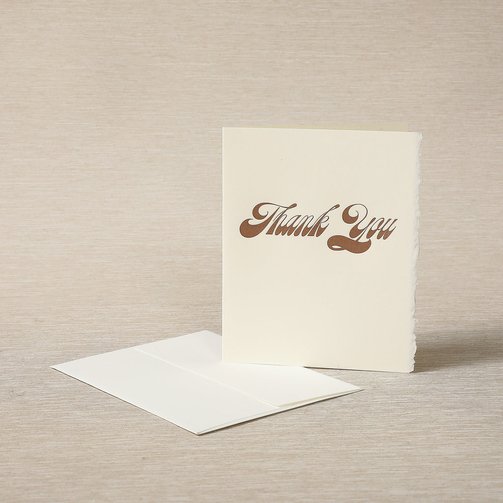 Letterpress Thank you card