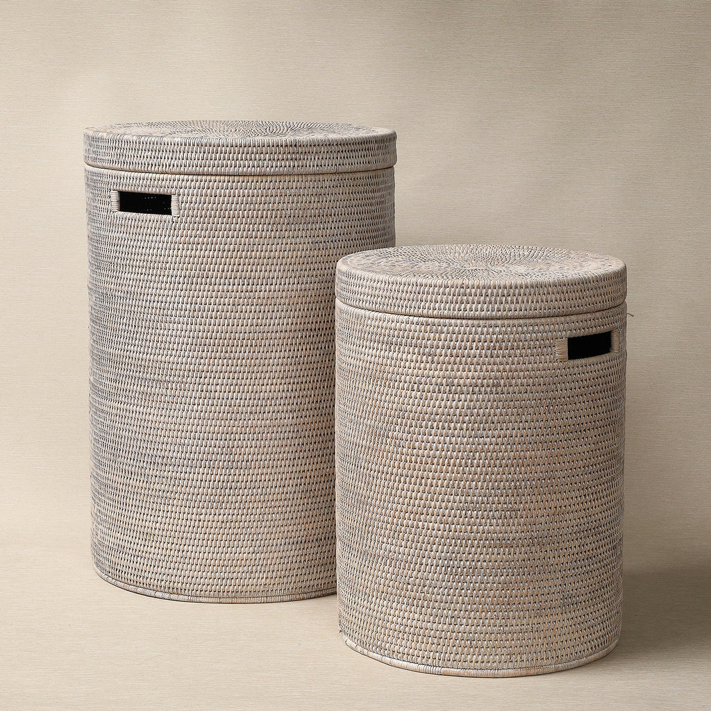 Round Rattan Hampers
