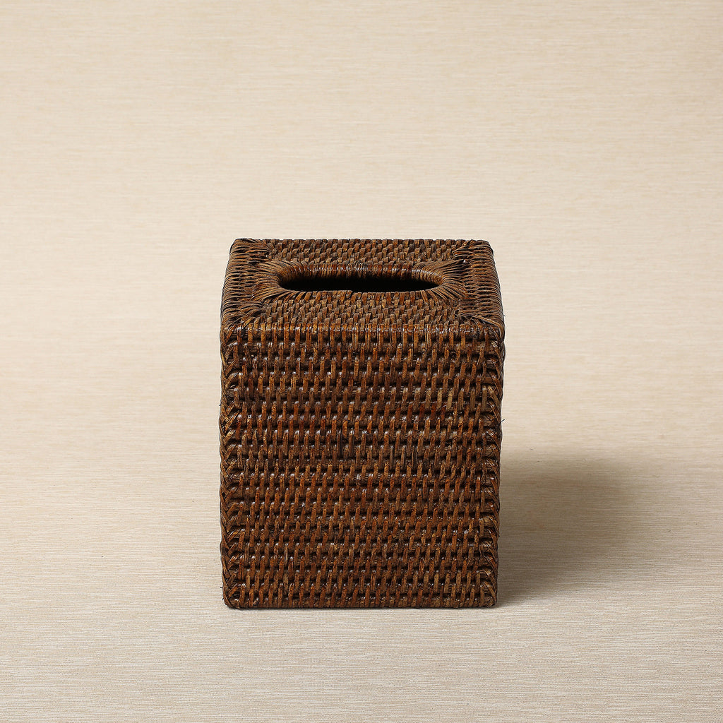 Square Rattan Tissue Box Cover