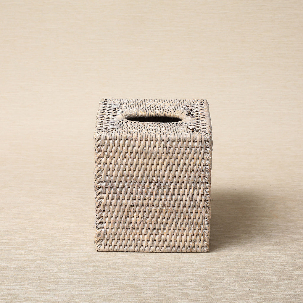 Square Rattan Tissue Box Cover