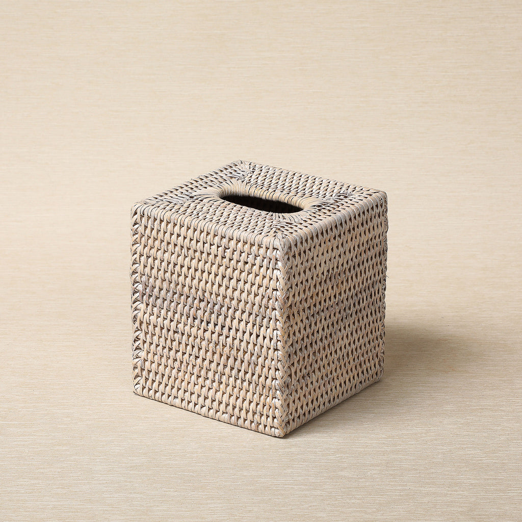 Square Rattan Tissue Box Cover