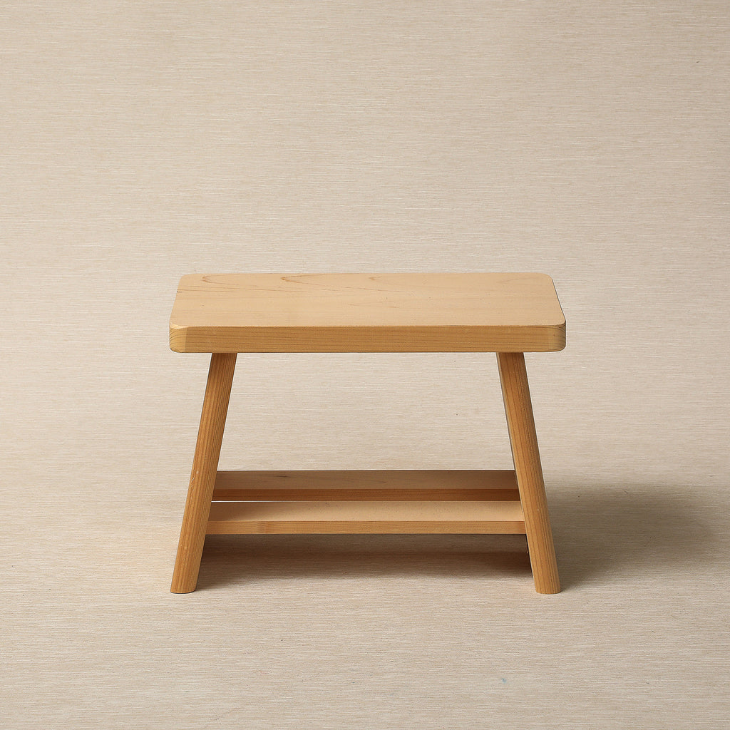 Hinoki wood bath stool