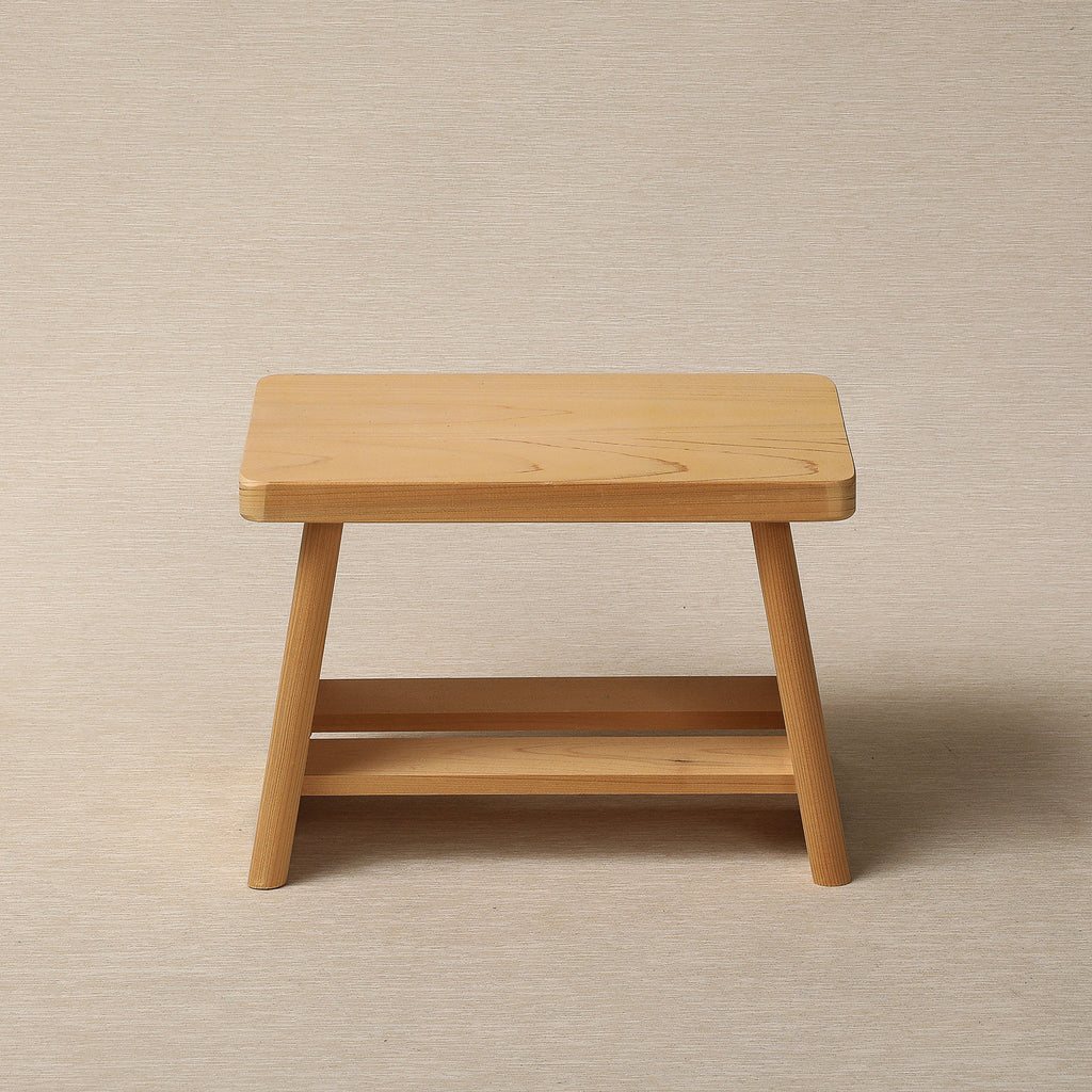 Hinoki wood bath stool
