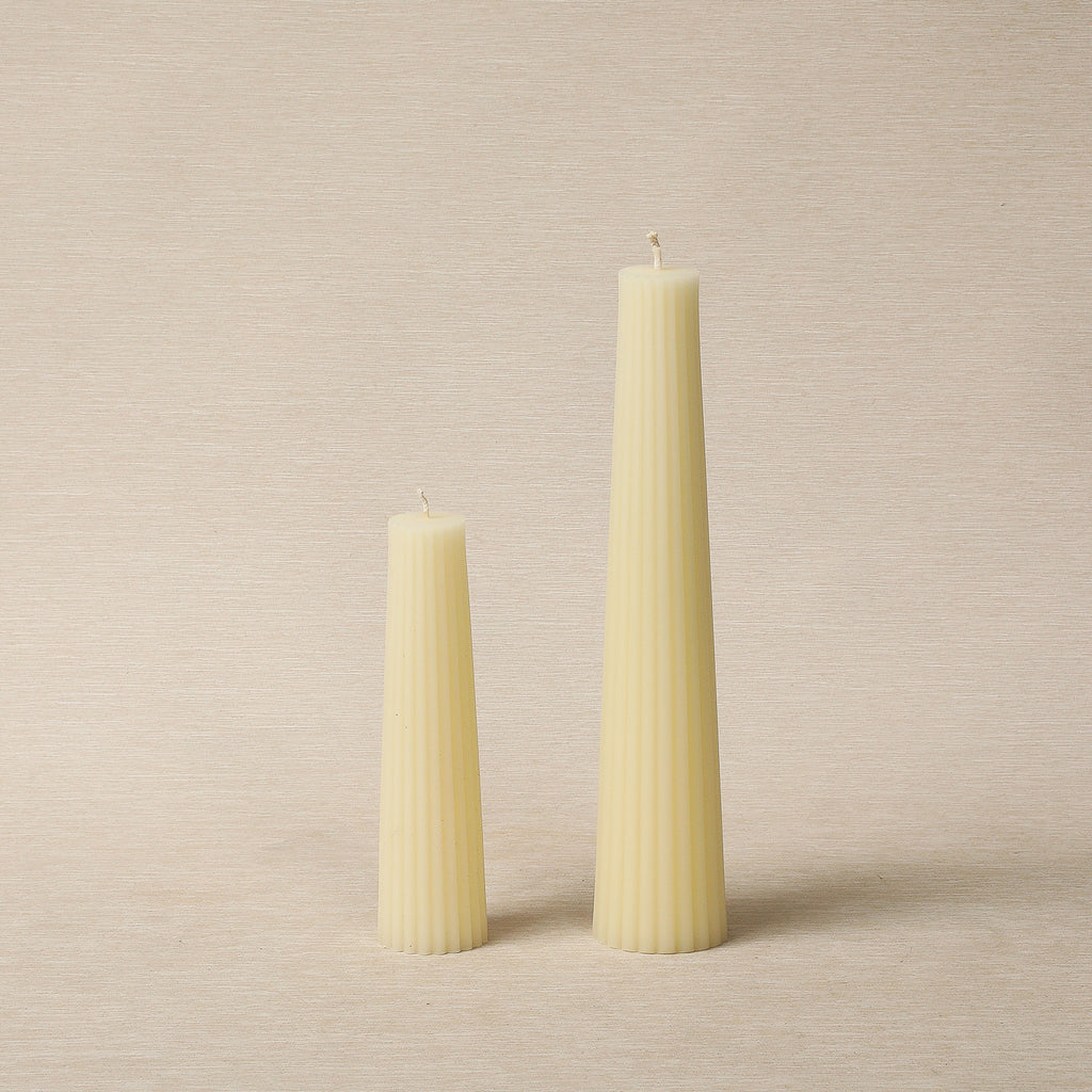 Fluted Beeswax Pillar