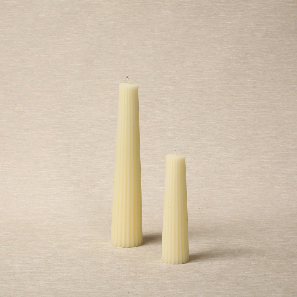 Fluted Beeswax Pillar