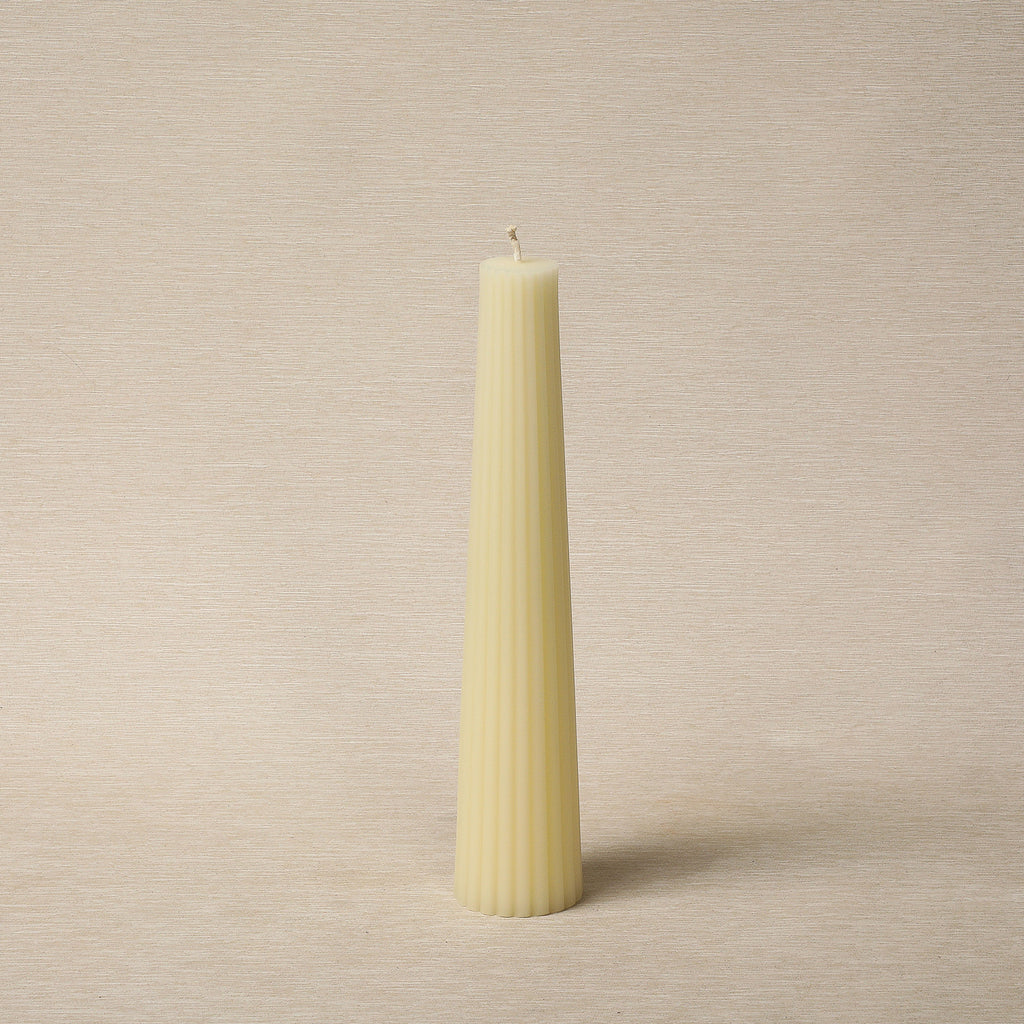 Fluted Beeswax Pillar