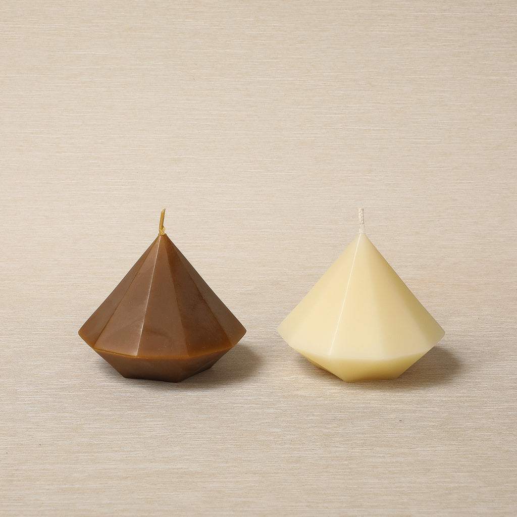 Gemstone beeswax candle