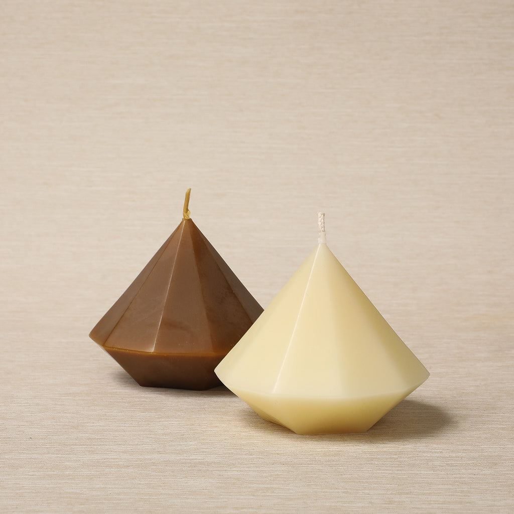 Gemstone beeswax candle