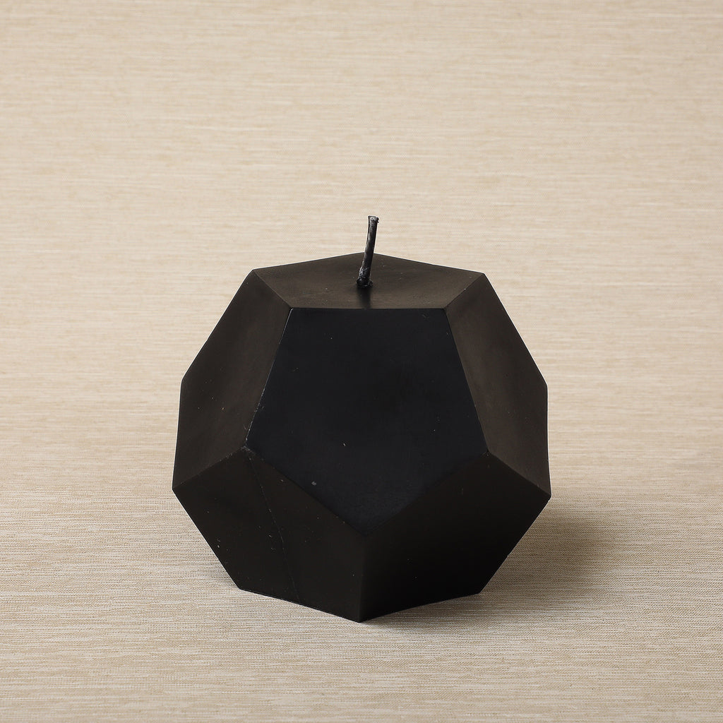 Dodecahedron beeswax candle