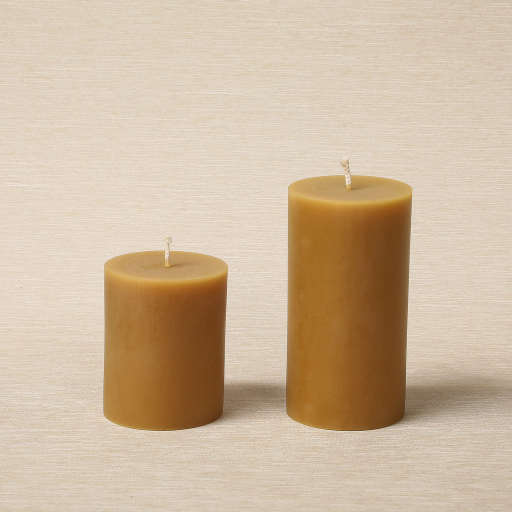 Beeswax Pillar Candle 3" x 4"
