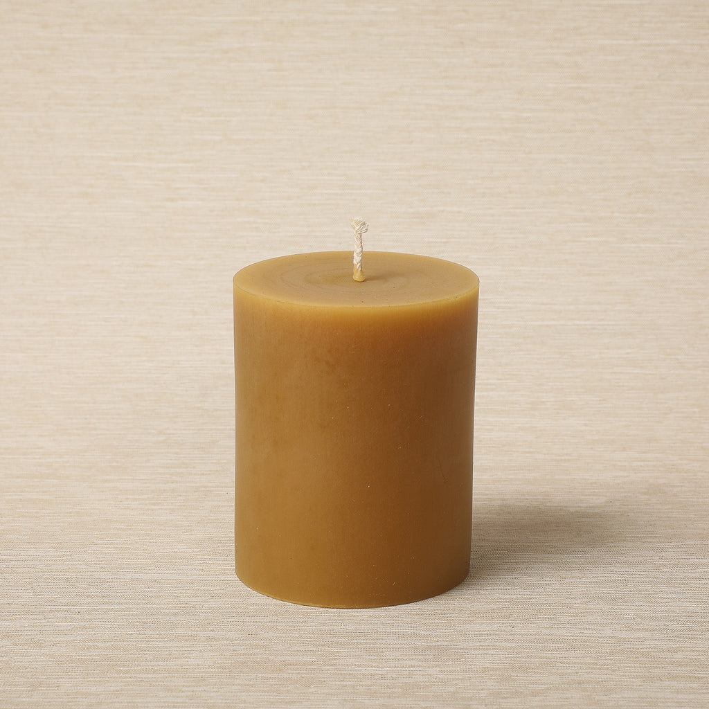 Beeswax Pillar Candle 3" x 4"