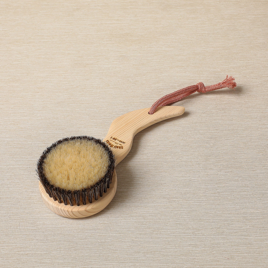 Short handle cypress body brush