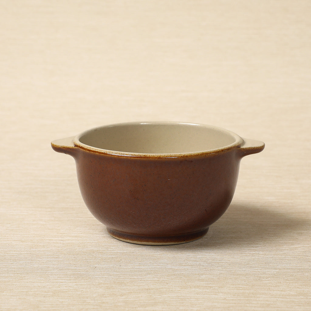 Poterie Renault small handled bowl brown
