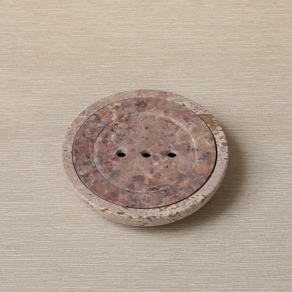 Round soap stone soap dish