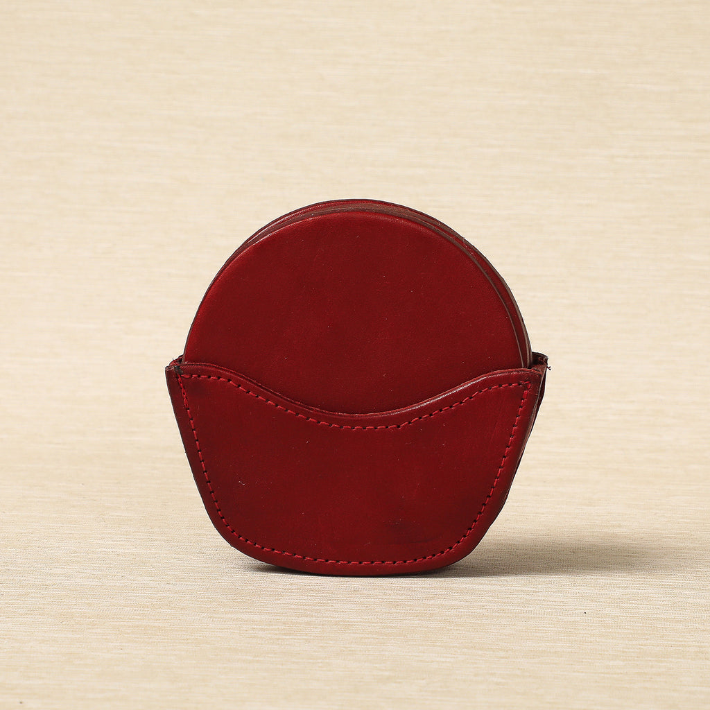 Leather Coaster Set in Caddy