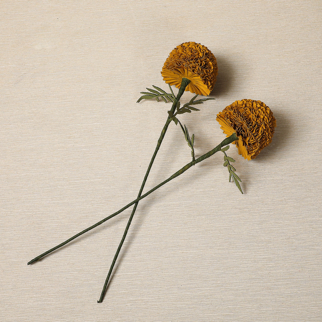 Hand made yellow ochre flower