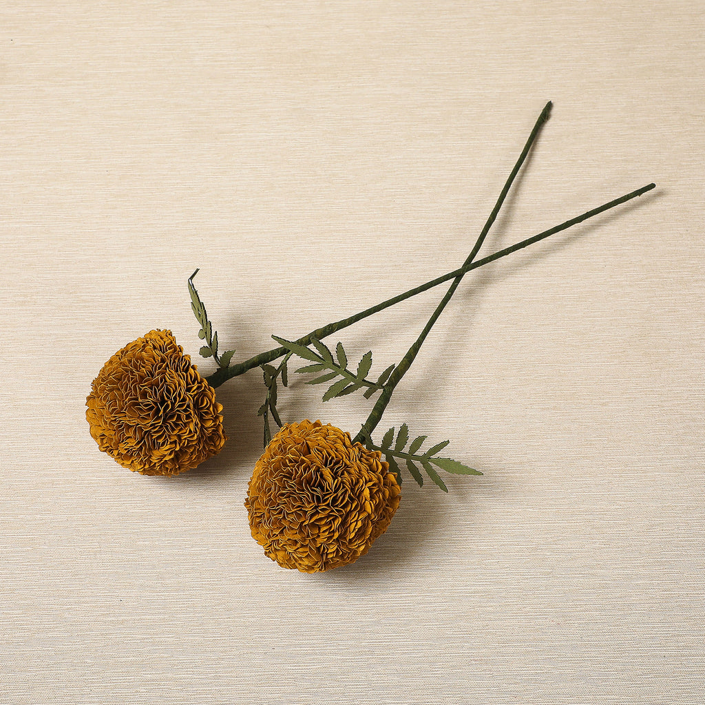 Hand made yellow ochre flower