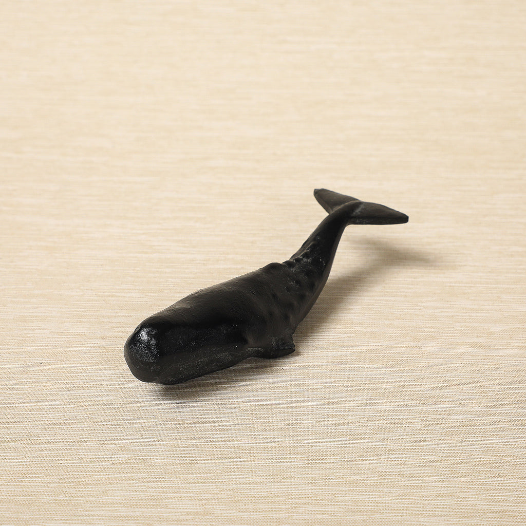 Whale iron paperweight