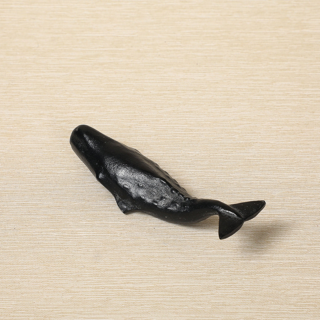Whale iron paperweight