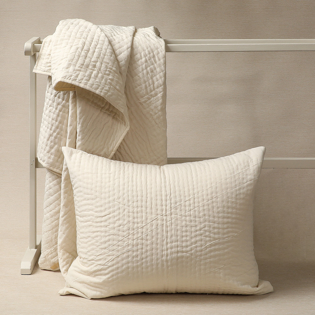 Butter Kantha Stitched Quilts and Sham