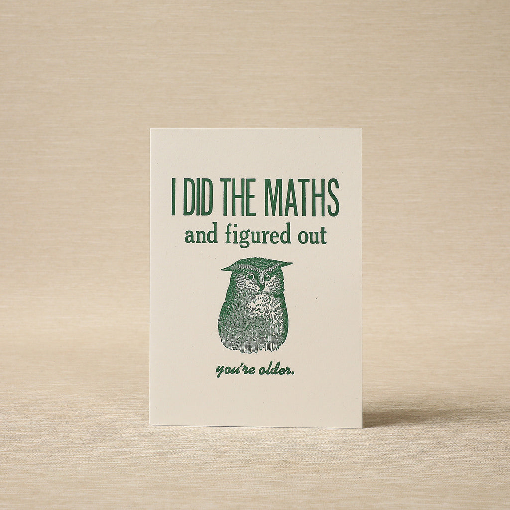 I Did The Maths Birthday Card