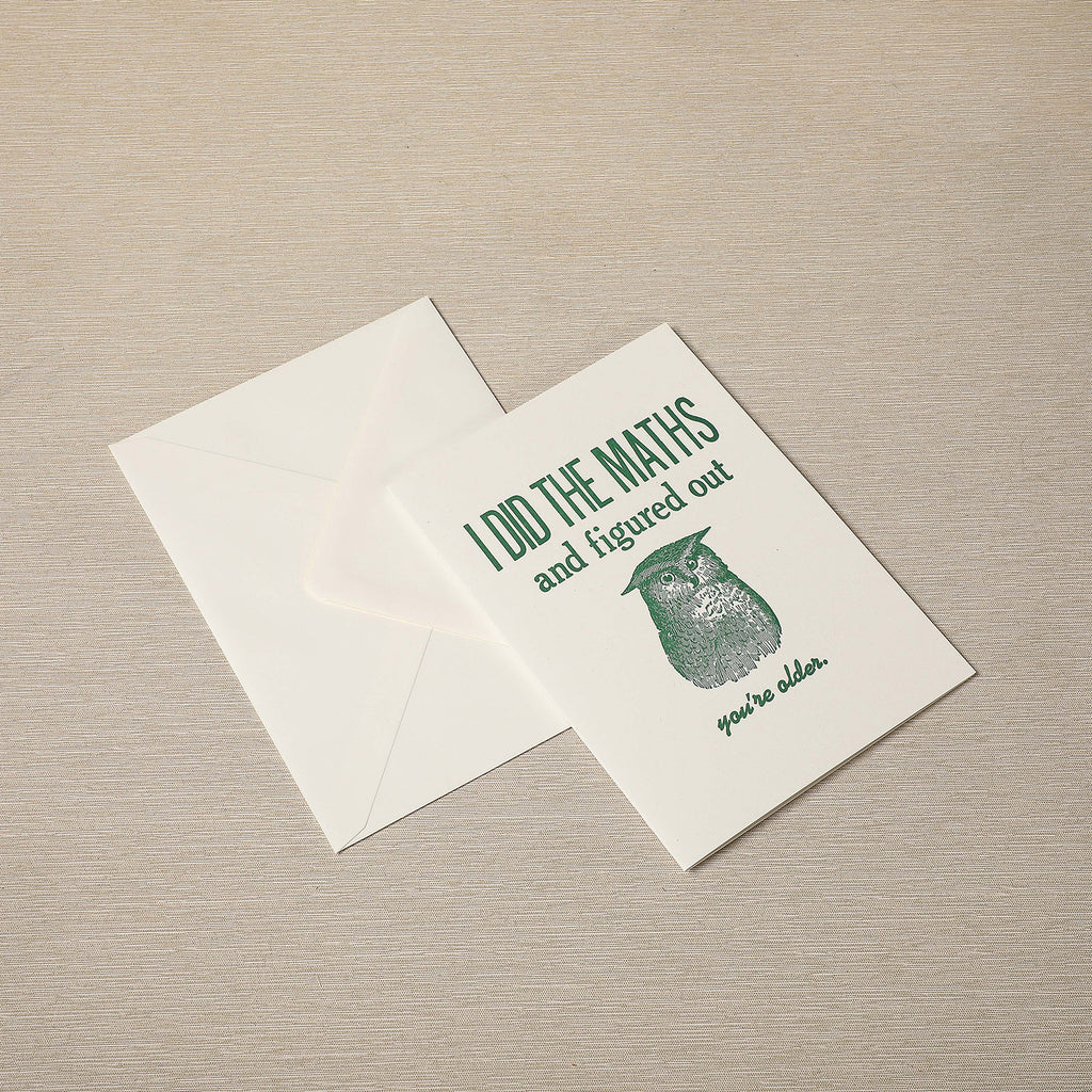 I Did The Maths Birthday Card