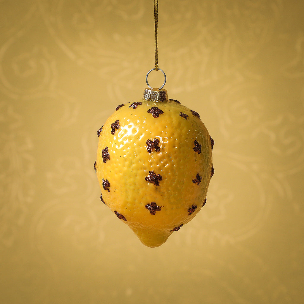 Clove spiked lemon ornament
