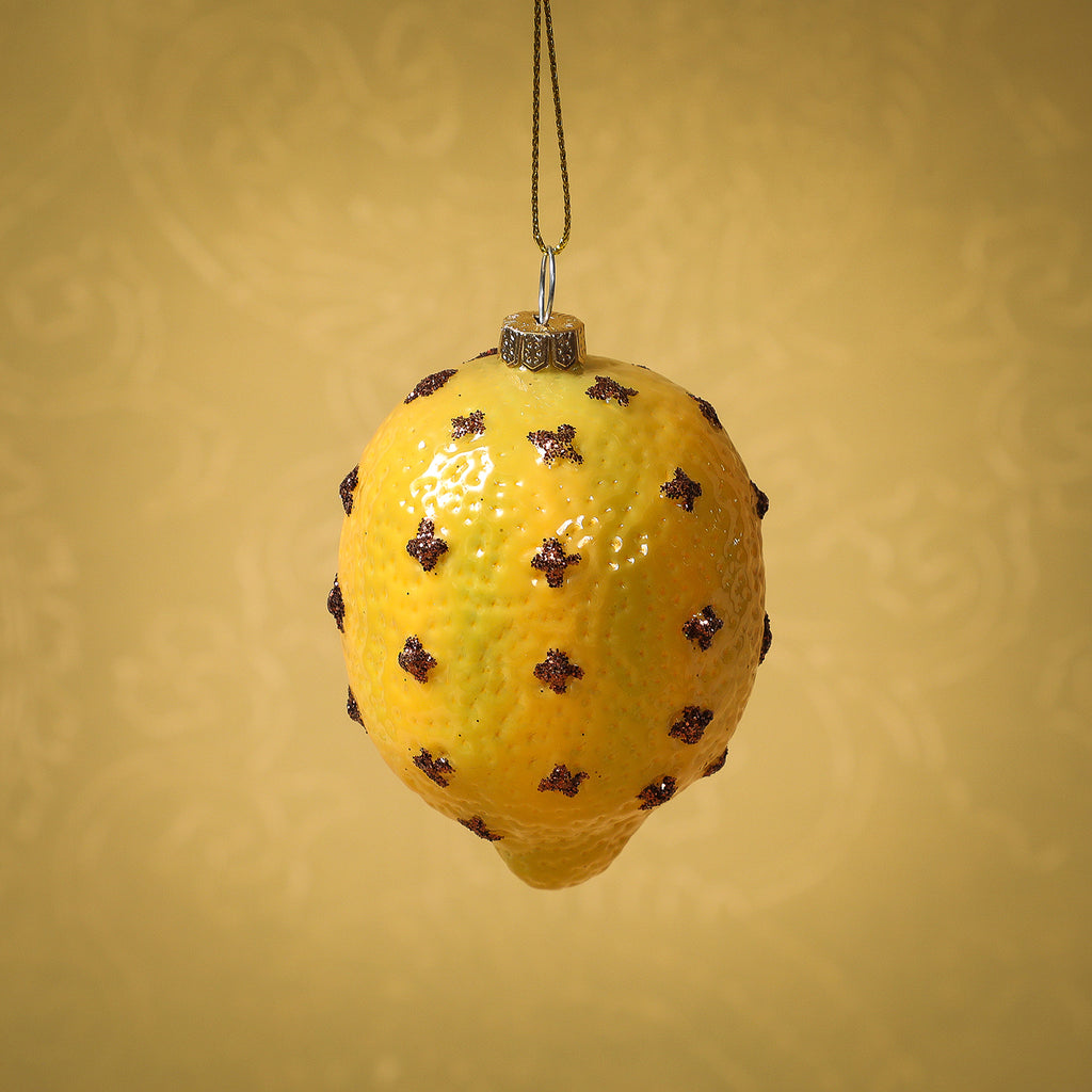 Clove spiked lemon ornament