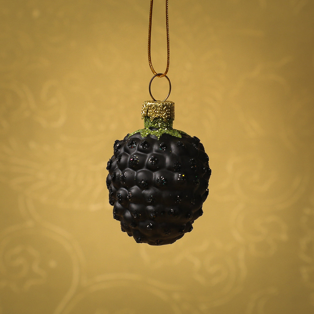 Glass blackberry ornament