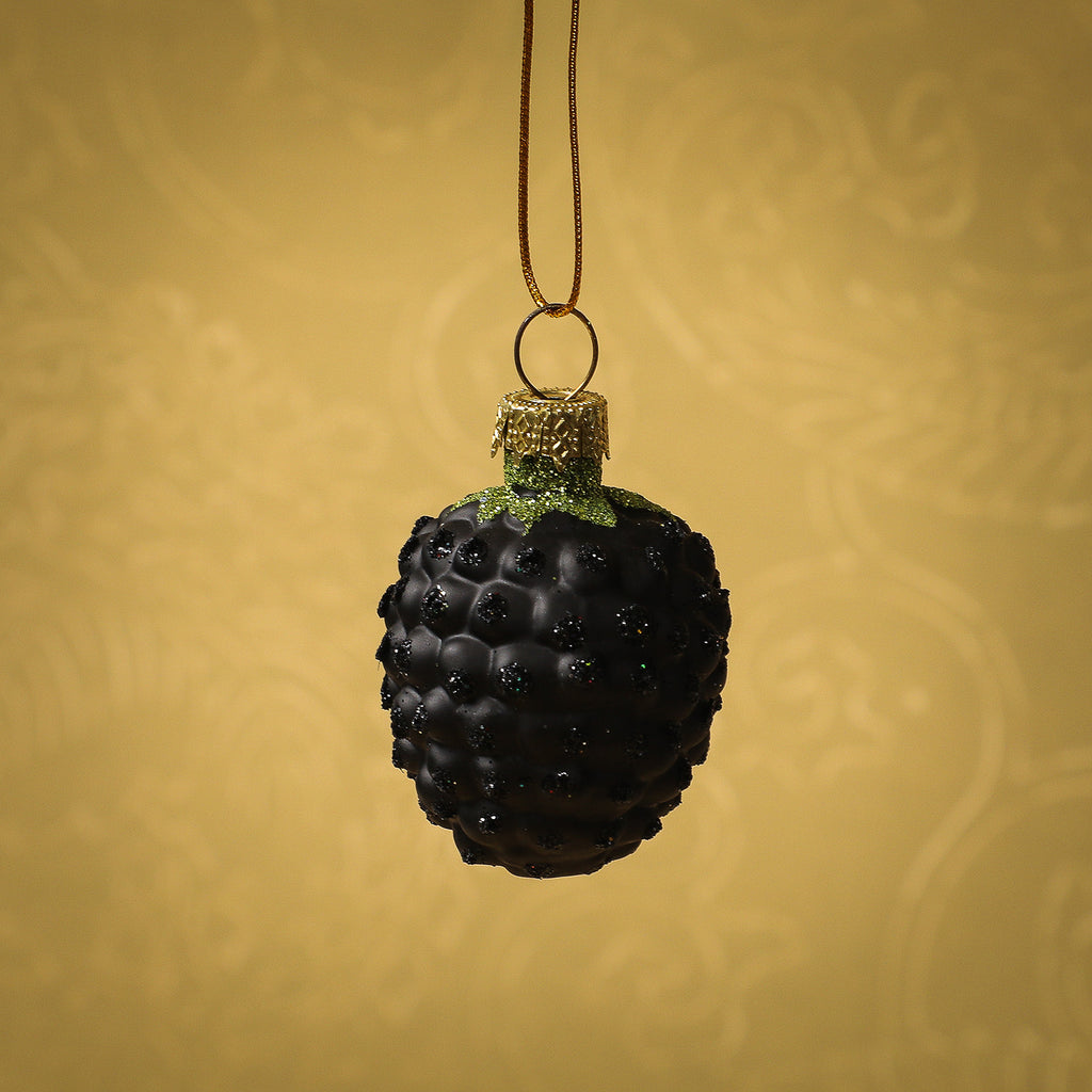 Glass blackberry ornament