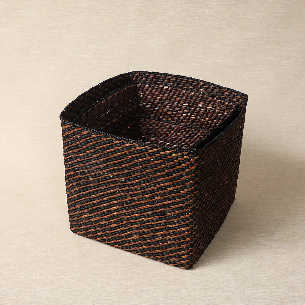 Square Black and Brown Basket