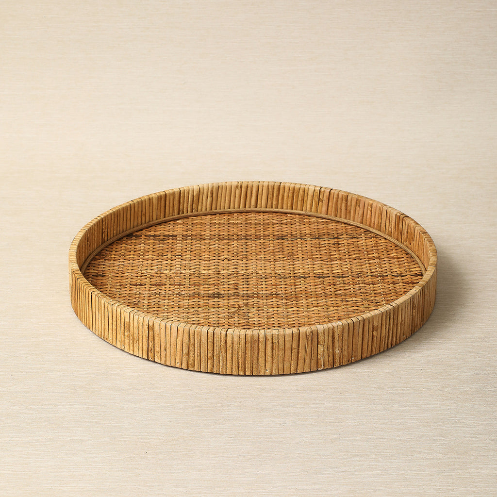 Round Rattan Tray | Copper Beech