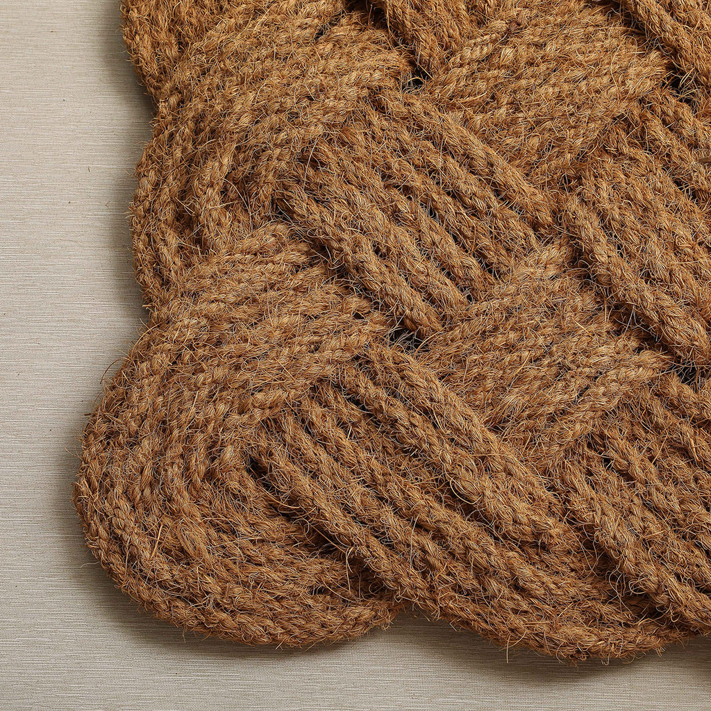 Braided Natural Coconut Doormat | Copper Beech