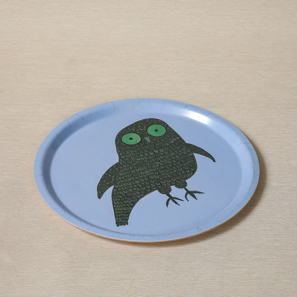 Mr. Owl round tray