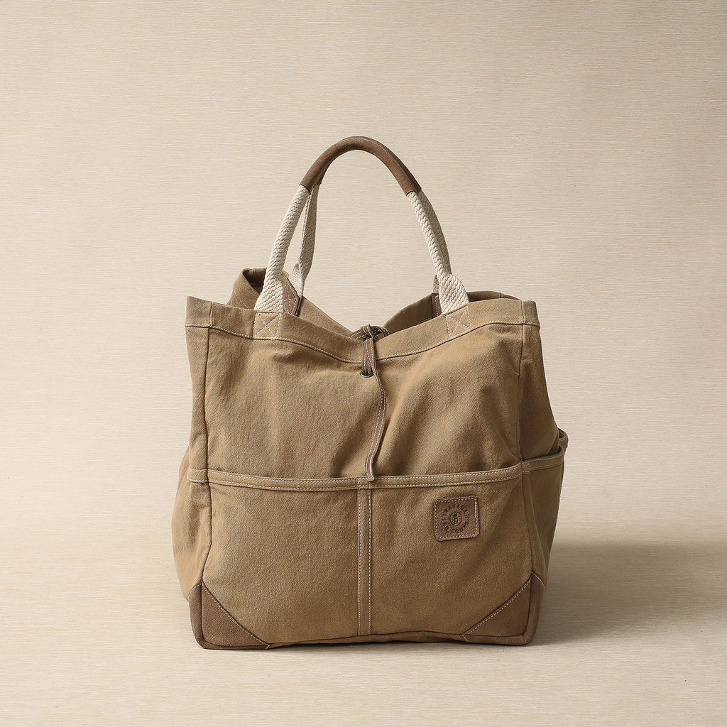 Extra Large Cotton Tote in Macchiato