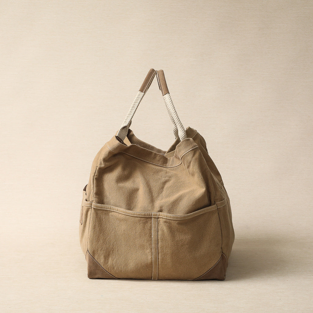 Extra Large Cotton Tote in Macchiato