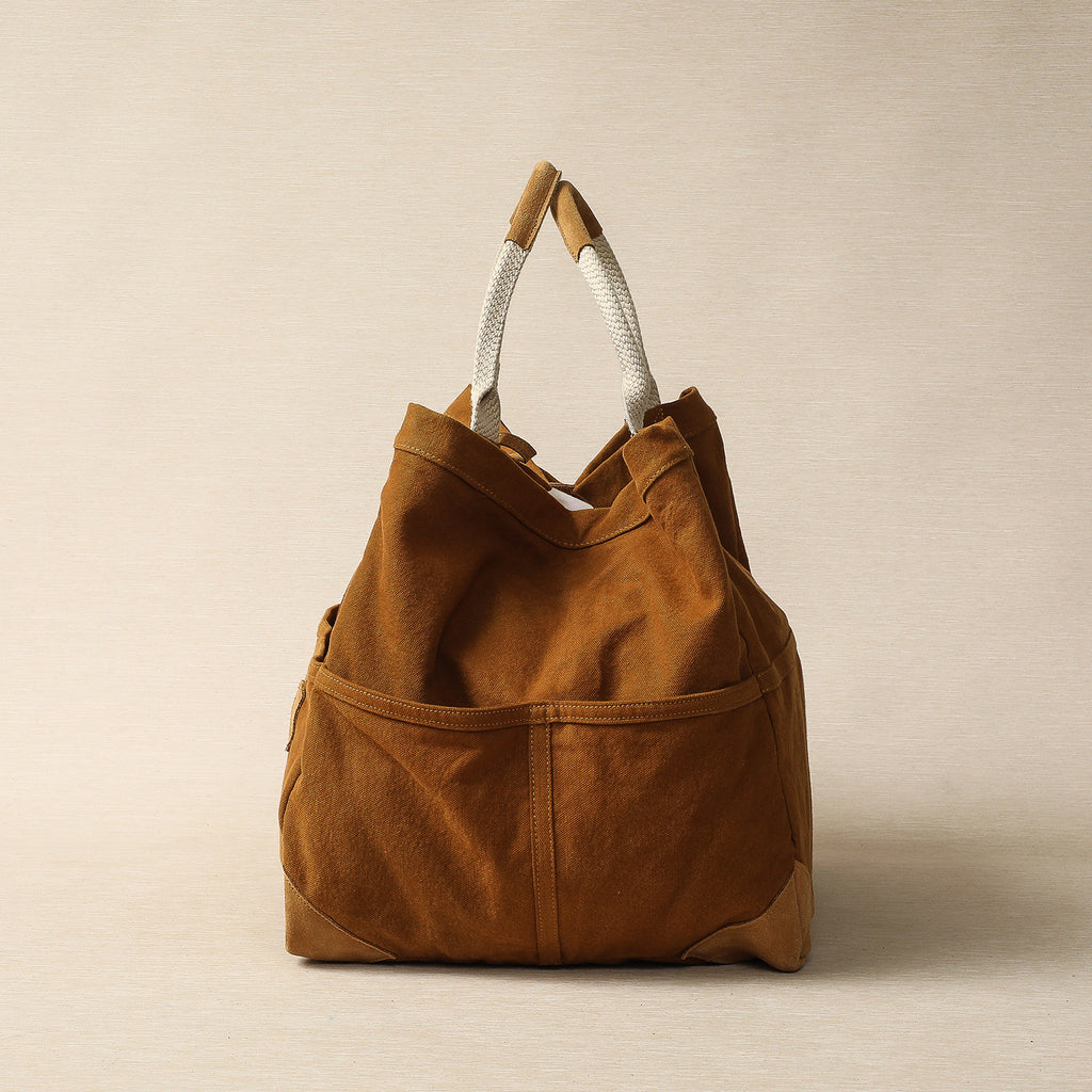 Medium Brandy Canvas Tote