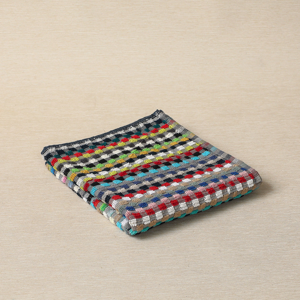 Colorful textured spa towels