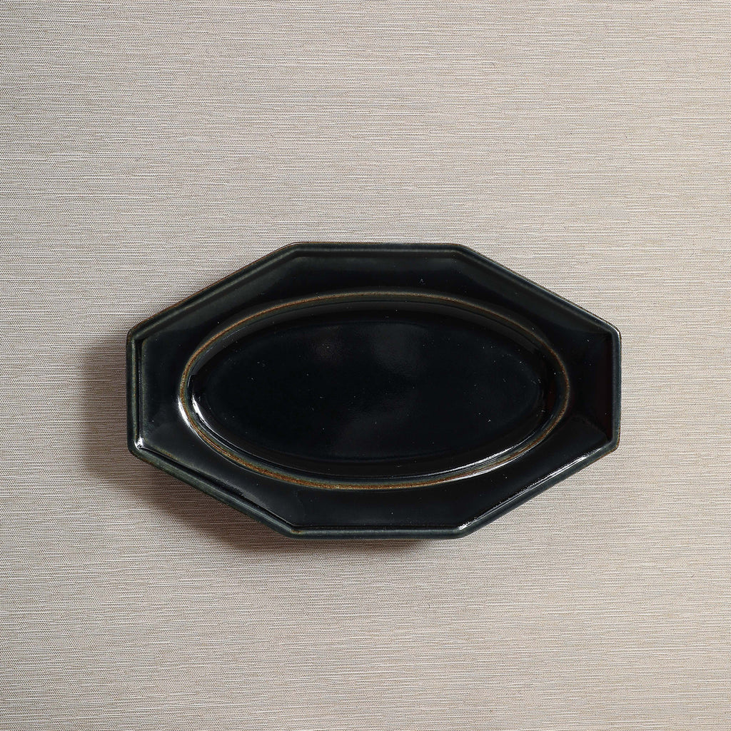 Indigo glazed octagonal tapas dishes
