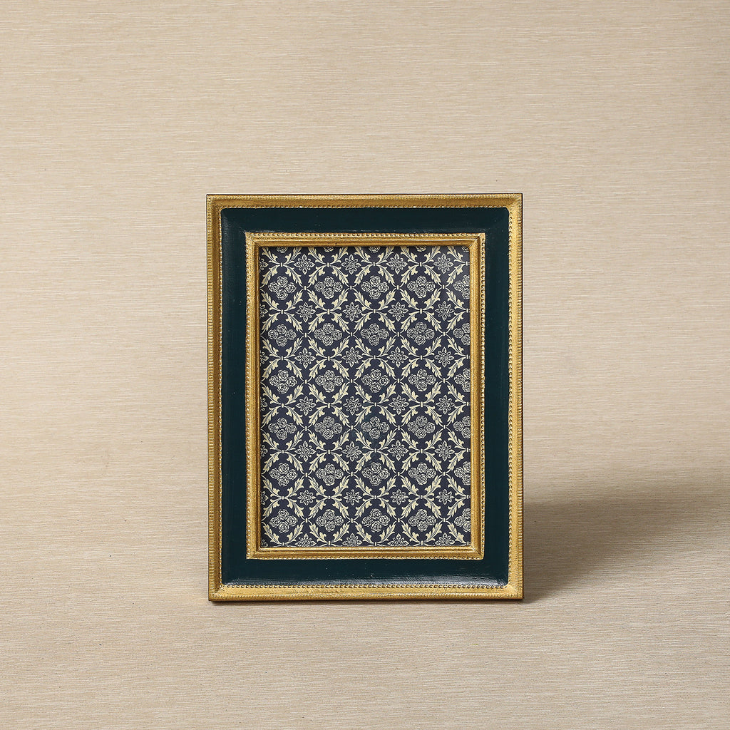 Classico cobalt blue with gold leaf picture frame, 5" x 7"
