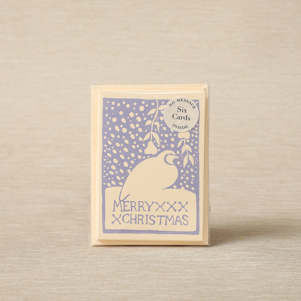 Set of six Partridge & Pear Christmas Cards