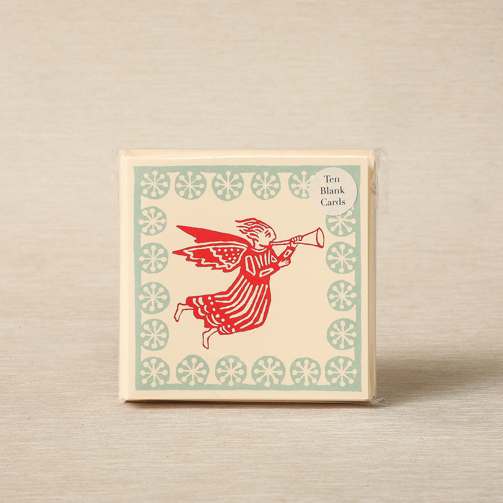 Set of Christmas Angel Coral and Turquoise Cards