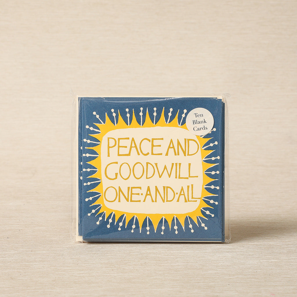 Set of Peace and Goodwill One and All Christmas Cards