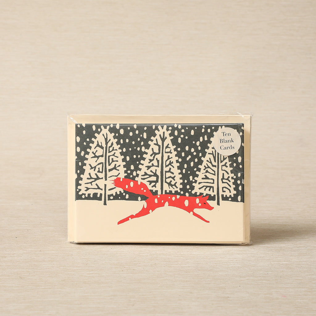 Fox in Winter, Pack of Ten Blank Holiday Cards