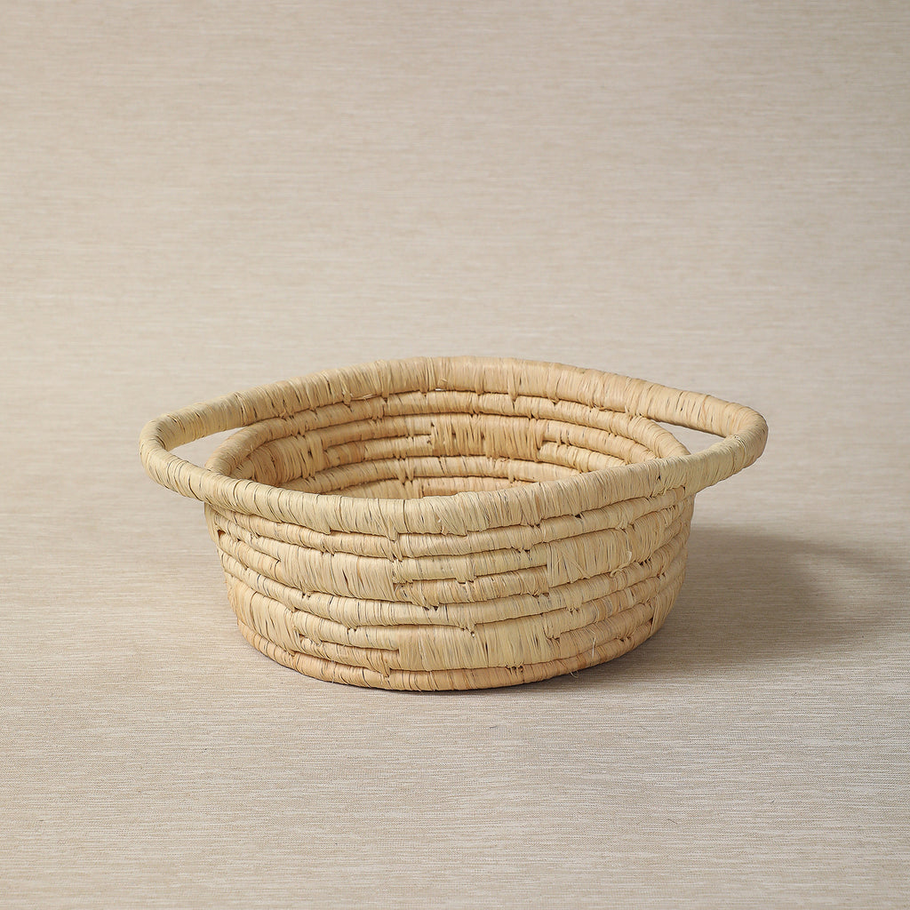 Circular stone bread basket handmade