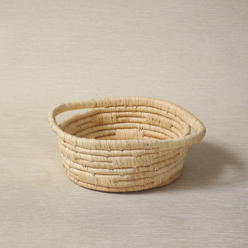 Circular stone bread basket handmade